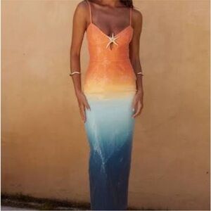Runaway the label ombré maxi dress - S